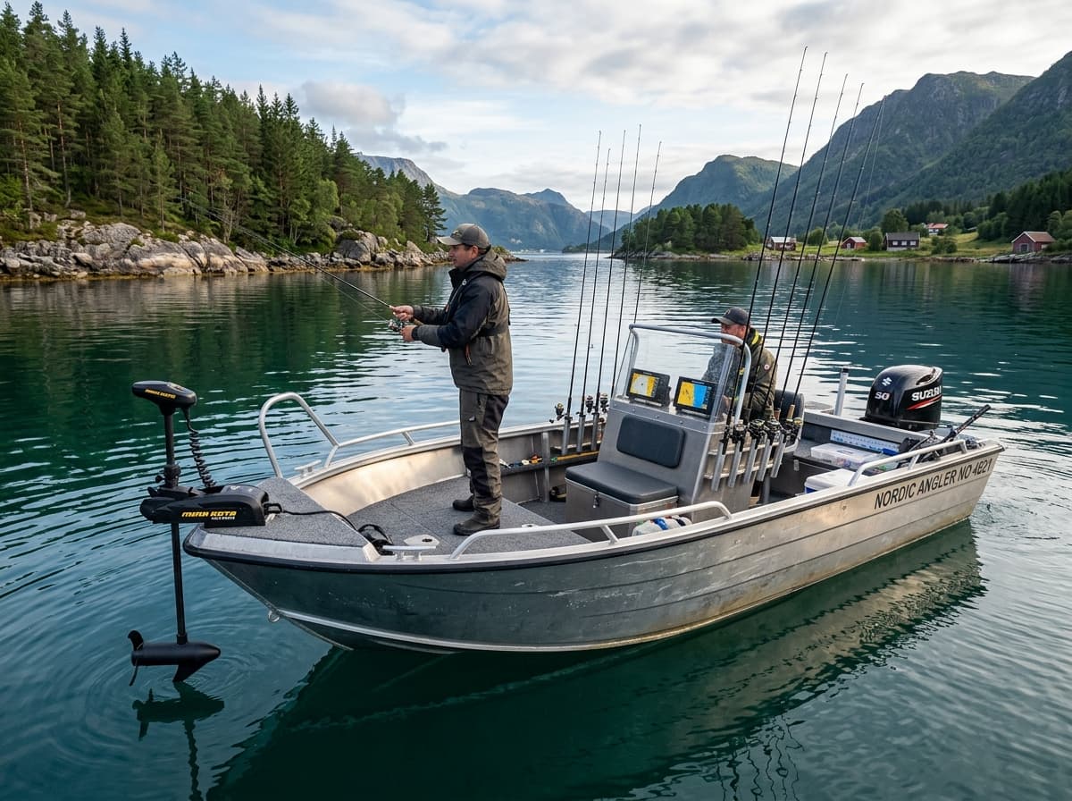 Varusteltu alumiininen jigivene Saaristomerellä